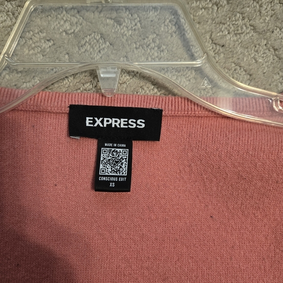 Express Pink Square Neck Long Sleeve Top - Picture 8 of 8